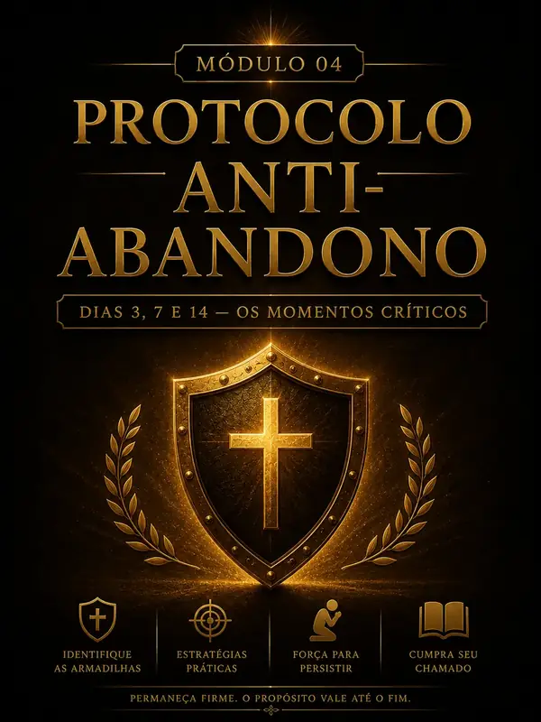Capa do módulo 04 - Protocolo anti-abandono (dias 3, 7 e 14)